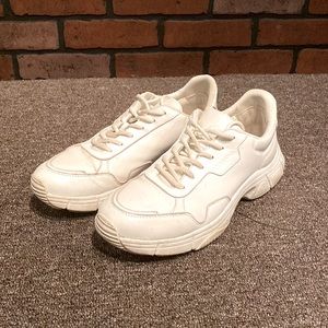 Calvin Klein demos chunky white sneakers, Mens size 10